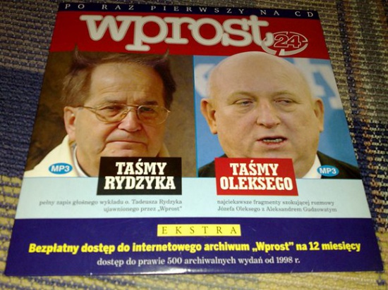 PŁYTA CD WPROST " TAŚMY RYDZYKA , TAŚMY OLEKSEGO "