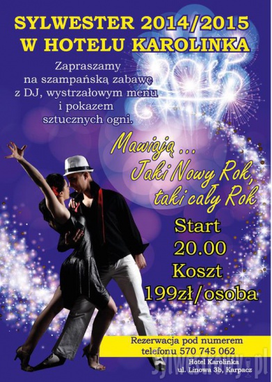 Bal Sylwestrowy w Hotelu Karolinka w Karpaczu