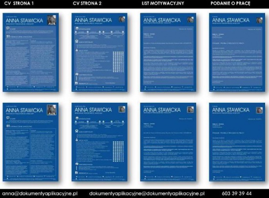 CV.LIST MOTYWACYJNY.Profesjonalne wzory-szablony