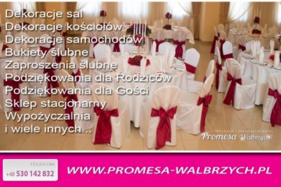Bukiet dla Panny Młodej, dekoracje weselne, dekoracje sali