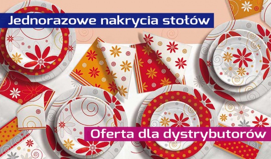 Współpraca dla dystrybutorów - Jednorazowe nakrycia stołów