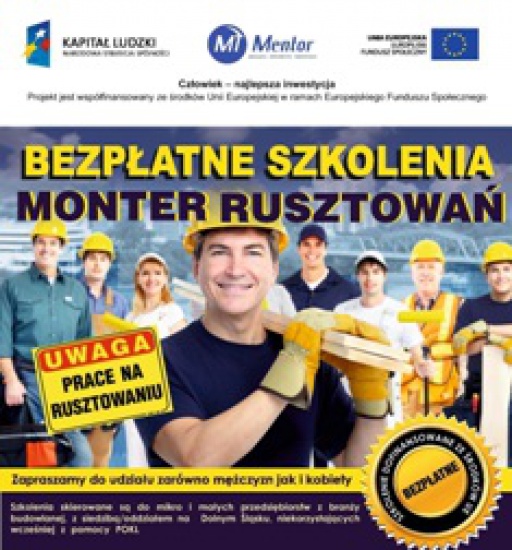 Bezpłatny kursu - Montaż Rusztowań -wrzesień 2014