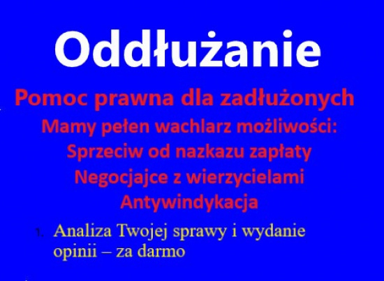 Oddłużanie - uwolnij się od długów !!!