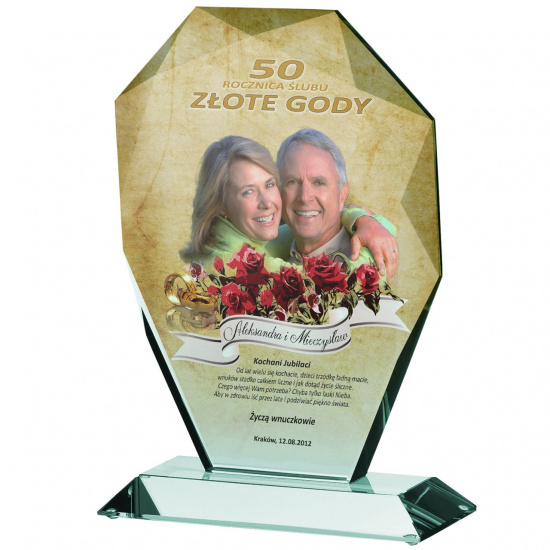 Prezent złote gody 50 Rocznica Ślubu zdjęcie jubilatów