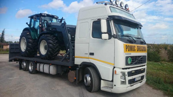 Transport maszyn ciągników koparek ładowarek niskopodwoziowy